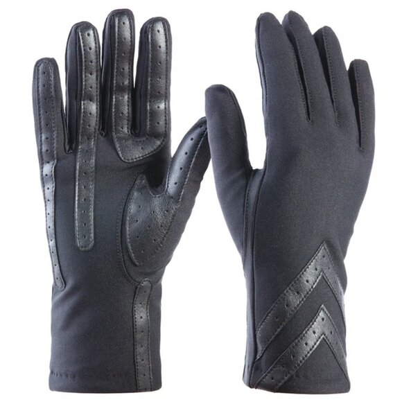 Isotoner Women’s smartDRI Chevron Touchscreen Gloves Black - A30106 - Picture 1 of 1